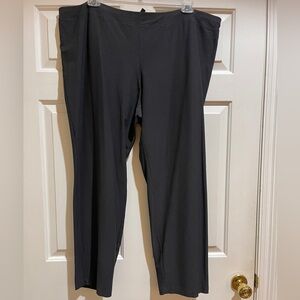 Eileen Fisher Dark Gray Crepe Pants 3X